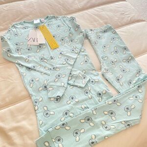 ZARA Kids Pajamas in Light Blue with Koala Print